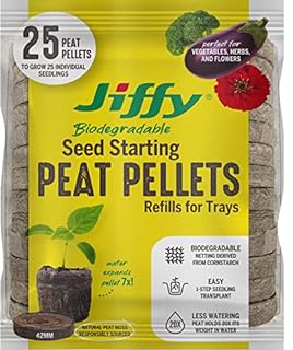 Jiffy sphagnum peat pellet refills for seed starting