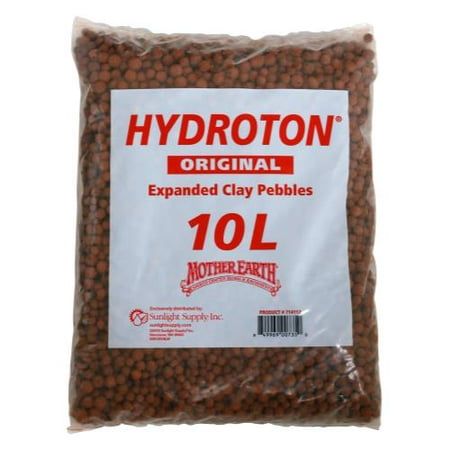 Mother Earth Hydroton Original Clay Pebbles - 10 Liter  Lightweight Expanded Clay Aggregate