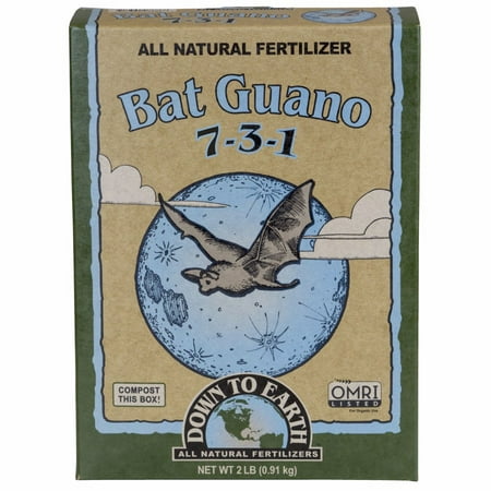 Down To Earth organic bat guano fertilizer bag, 2 pounds