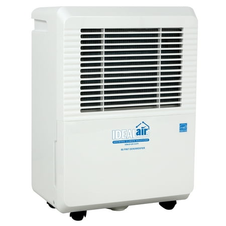 Ideal-Air Dehumidifier, 50 Pint, White