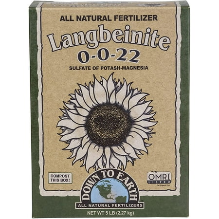 Down To Earth organic langbeinite fertilizer bag, 5 pounds