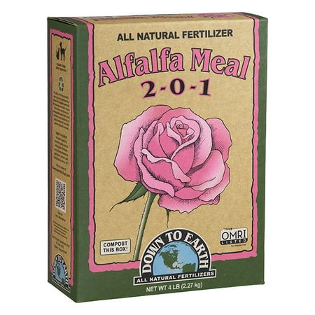 Down To Earth organic alfalfa meal fertilizer bag, 4 pounds