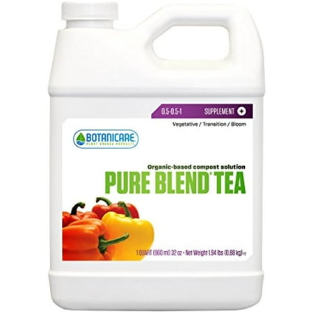 Botanicare Pure Blend Tea, 1 quart bottle, front