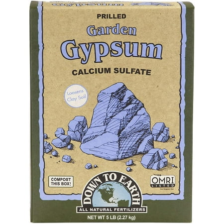 Down To Earth Organic Garden Gypsum Calcium Sulfate  5 lb