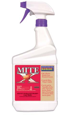 Bonide Mite-X 32 oz ready-to-use spray bottle, front label