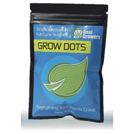 Real Growers Inc Grow Dots slow-release fertilizer, 75 gram package