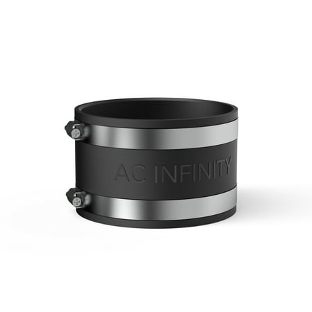 Load image into Gallery viewer, AC Infinity Noise Reduction Clamps 4“ Duct Coupler with Stainless Steel Clamps - Flexible Rubber Coupling for Inline Fans and Carbon Filters in Growing and HVAC
