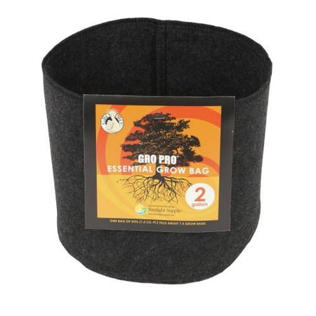 Gro Pro Essential Round Fabric Pot, 2 Gallon