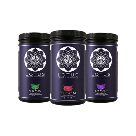 Lotus Premium Plant Nutrient Starter Kit. Grow  Bloom  Boost. Hydroponic Powder Fertilizer