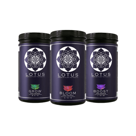 Lotus Premium Plant Nutrient Starter Kit, Grow Bloom Boost