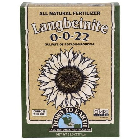 Down To Earth Organic Langbeinite Fertilizer Mix 0-0-22  5 lb