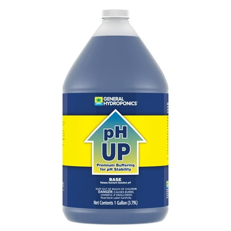 General Hydroponics pH Up liquid jug, 1 gallon