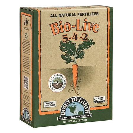 Load image into Gallery viewer, Down To Earth Organic Bio-Live Fertilizer Mix 5-4-2  5 lb
